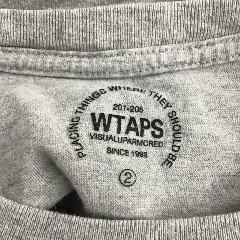 ダブルタップス W)TAPS Tシャツ 半袖 2 プリント 灰 / グレー / メンズ USED 古着 中古 10103492