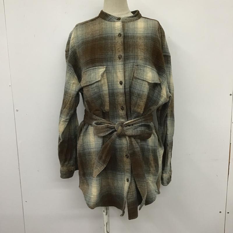 フリークスストア FREAK'S STORE シャツ、ブラウス 長袖 20FWWLA9856 バンドカラーチェックシャツベルト付き チェックシャツ ノーカラーシャツ FREE チェック マルチカラー / マルチカラー / レディース USED 古着 中古 10103506