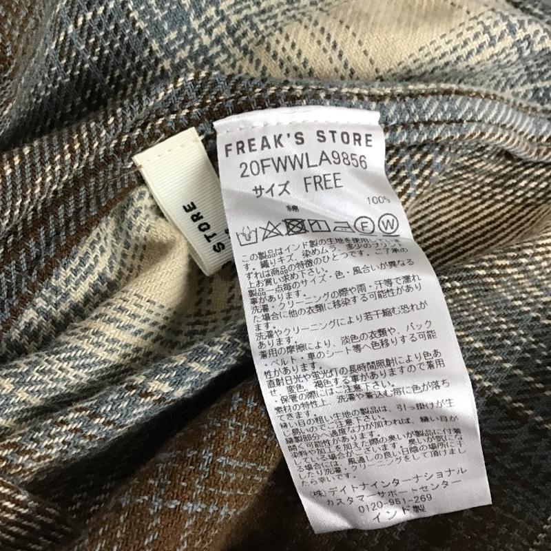 フリークスストア FREAK'S STORE シャツ、ブラウス 長袖 20FWWLA9856 バンドカラーチェックシャツベルト付き チェックシャツ ノーカラーシャツ FREE チェック マルチカラー / マルチカラー / レディース USED 古着 中古 10103506