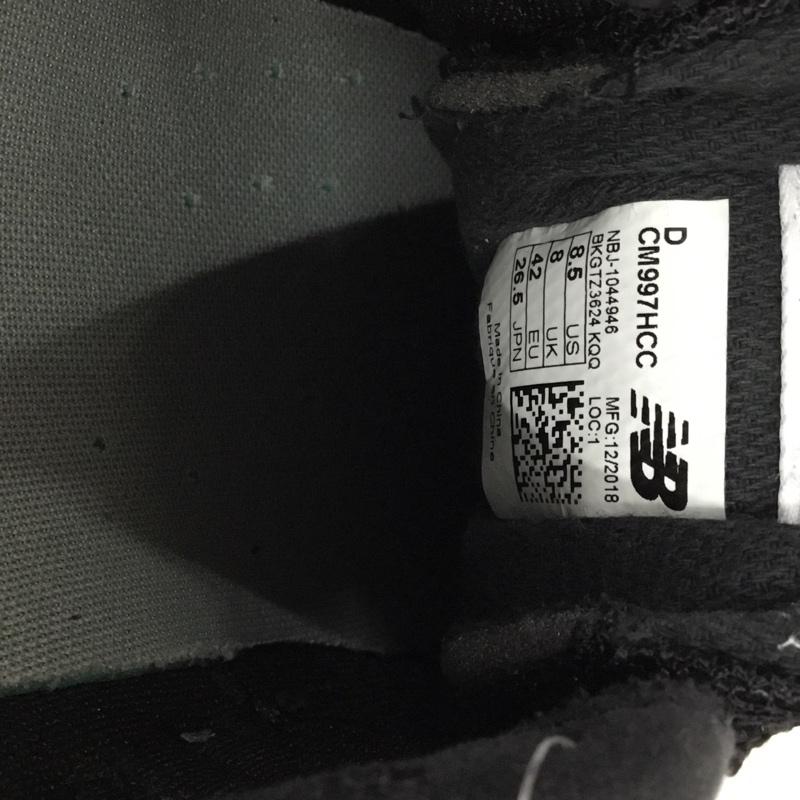 ニューバランス New Balance スニーカー スニーカー CM997HCC 26.5cm 26.5cm ロゴ、文字 黒 / ブラック / X 灰 / グレー / メンズ USED 古着 中古 10103520