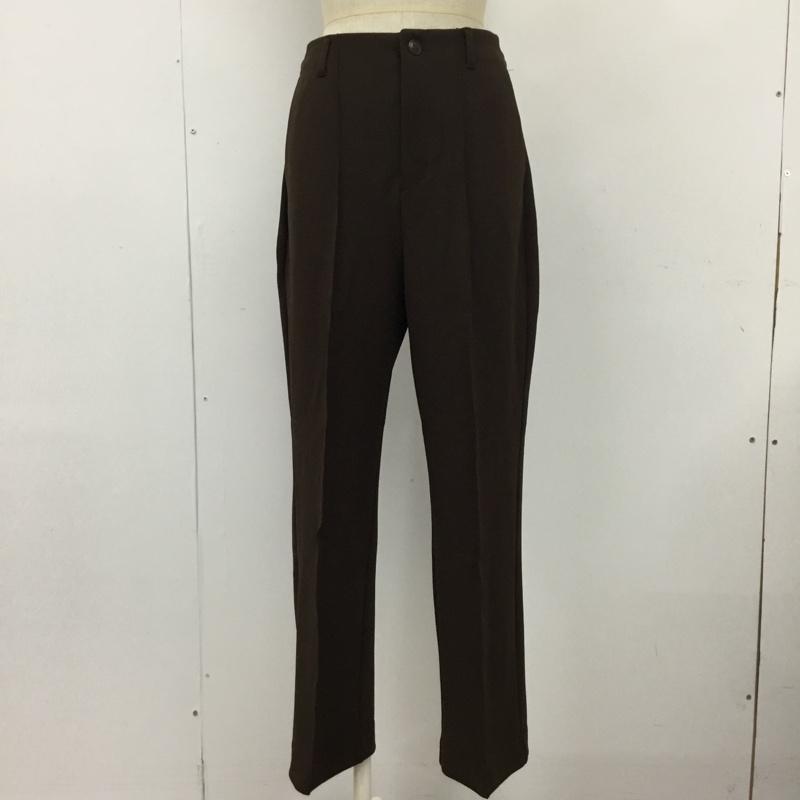 アースミュージックアンドエコロジー earth music&ecology パンツ スラックス M 無地 茶 / ブラウン /  レディース USED 古着 中古 10103547