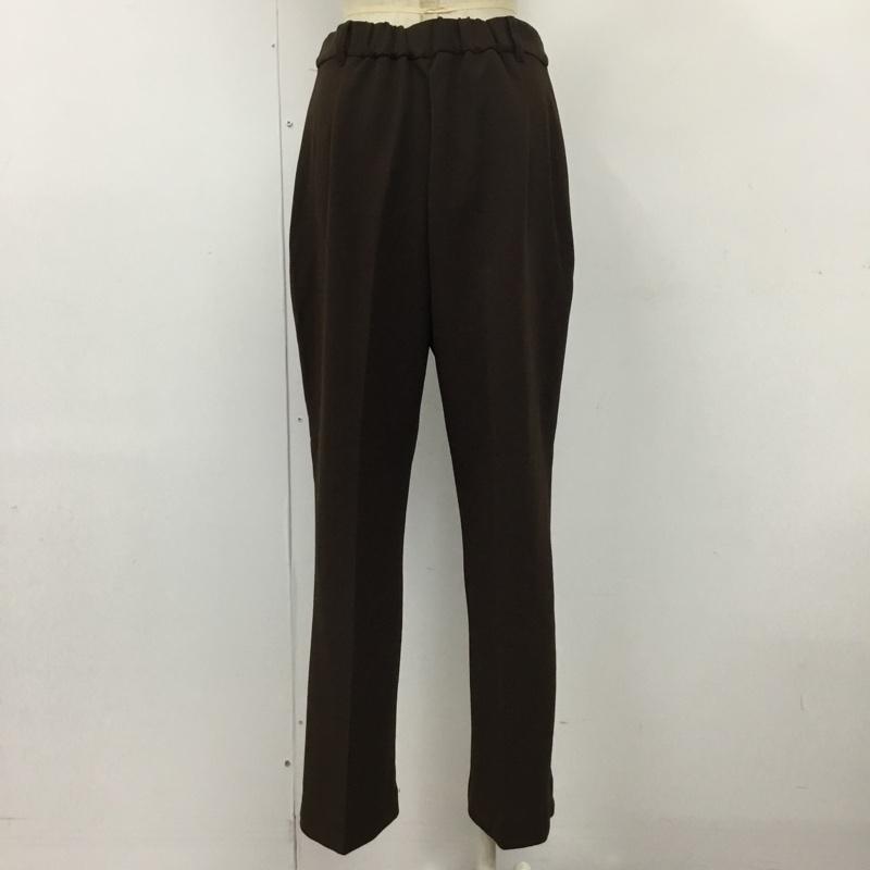 アースミュージックアンドエコロジー earth music&ecology パンツ スラックス M 無地 茶 / ブラウン /  レディース USED 古着 中古 10103547