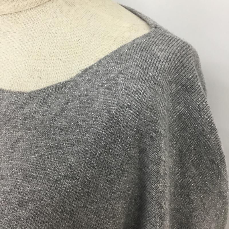 ジーナシス JEANASIS ニット、セーター 長袖 FREE 無地 灰 / グレー / レディース USED 古着 中古 10103556