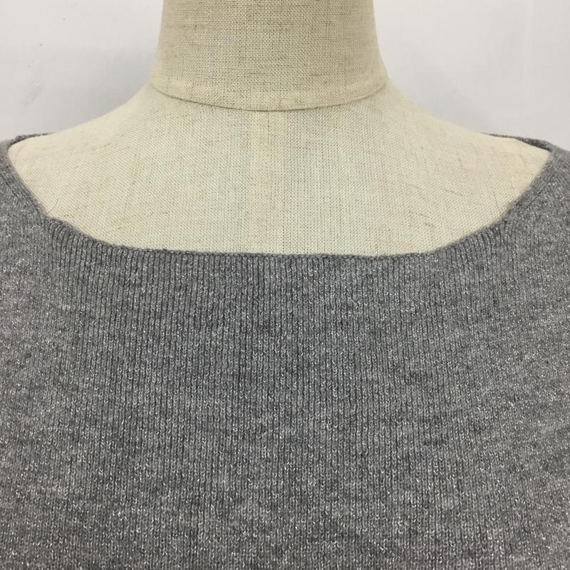 ジーナシス JEANASIS ニット、セーター 長袖 FREE 無地 灰 / グレー / レディース USED 古着 中古 10103556