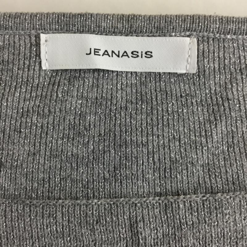 ジーナシス JEANASIS ニット、セーター 長袖 FREE 無地 灰 / グレー / レディース USED 古着 中古 10103556