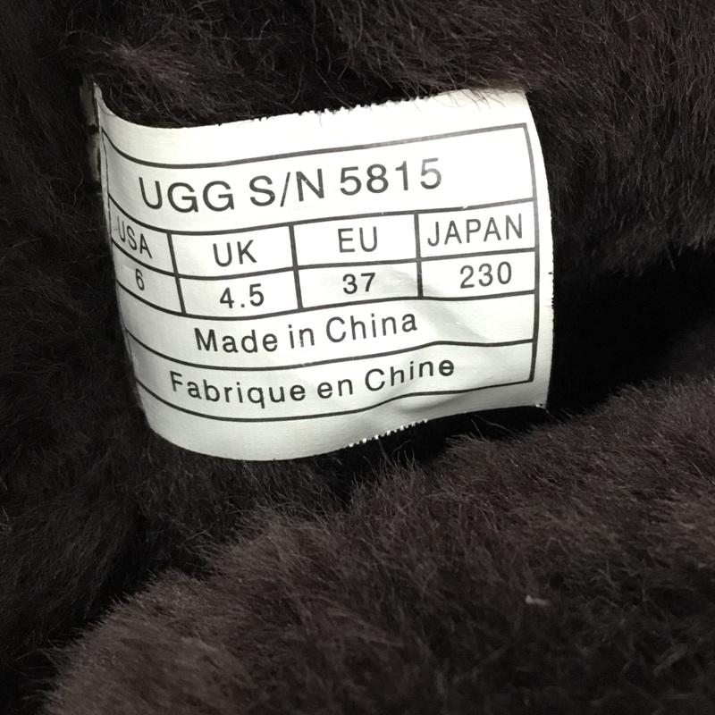 アグ UGG ブーツ 一般 5815 CLASSIC TALL ムートンブーツ 23cm 23.0cm ロゴ、文字 ダークブラウン / ダークブラウン / レディース USED 古着 中古 10103573