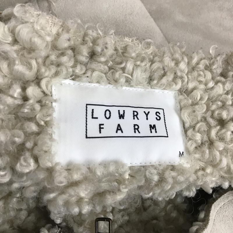 ローリーズファーム LOWRYS FARM ジャケット、上着 ジャンパー、ブルゾン LF717030AD 裏ボアムートンコート アウター ジップアップジャケット ノーカラージャケット M 無地 ベージュ / ベージュ / レディース USED 古着 中古 10103575