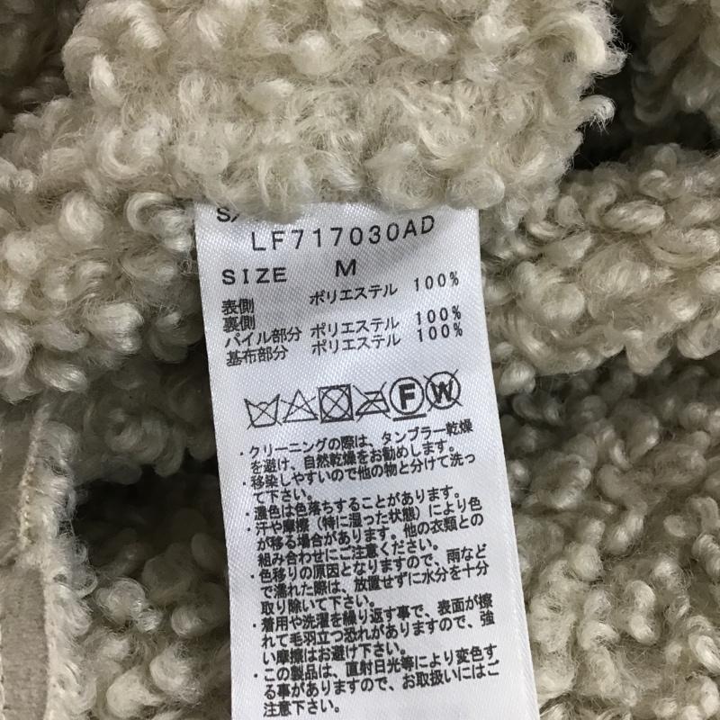ローリーズファーム LOWRYS FARM ジャケット、上着 ジャンパー、ブルゾン LF717030AD 裏ボアムートンコート アウター ジップアップジャケット ノーカラージャケット M 無地 ベージュ / ベージュ / レディース USED 古着 中古 10103575