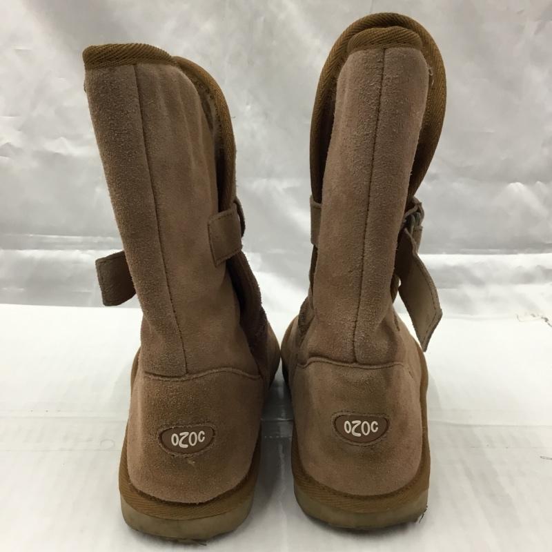 オゾック OZOC ブーツ ショートブーツ 24.5cm 24.5cm ロゴ、文字 茶 / ブラウン / レディース USED 古着 中古 10103576