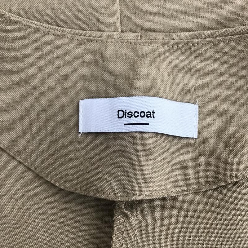 ディスコート Discoat ベスト ベスト DCZ1021304A0007 テックリネンノーカラージレ ベスト ノースリーブカットソー FREE 無地 ベージュ / ベージュ / レディース USED 古着 中古 10103581