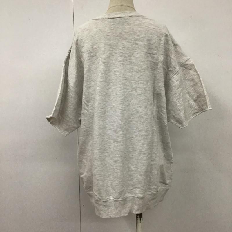 ディスコート Discoat カットソー 半袖 DPZ2021406A0005 カレッジロゴハーフスリーブミニ裏毛スウェット 半袖カットソー FREE プリント 灰 / グレー / レディース USED 古着 中古 10103592