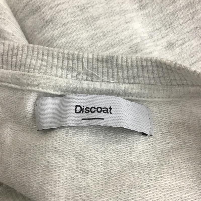 ディスコート Discoat カットソー 半袖 DPZ2021406A0005 カレッジロゴハーフスリーブミニ裏毛スウェット 半袖カットソー FREE プリント 灰 / グレー / レディース USED 古着 中古 10103592