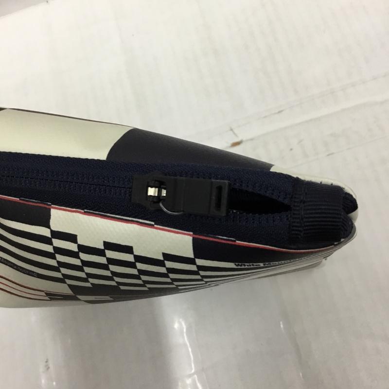 ポーター PORTER セカンドバッグ セカンドバッグ White Mountaineering クラッチバッグ ロゴ、文字 紺 / ネイビー / X オフホワイト / オフホワイト / X 赤 / レッド / メンズ USED 古着 中古 10103596
