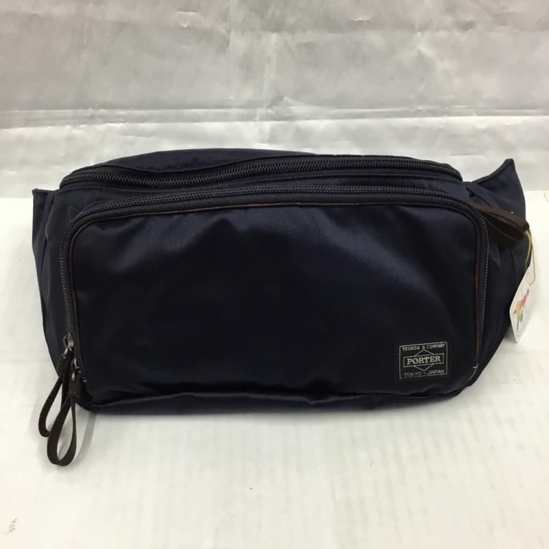 ポーター PORTER ウエストバッグ ウエストバッグ 728-08711 プラン ボディバッグ ロゴ、文字 紺 / ネイビー / メンズ USED 古着 中古 10103600