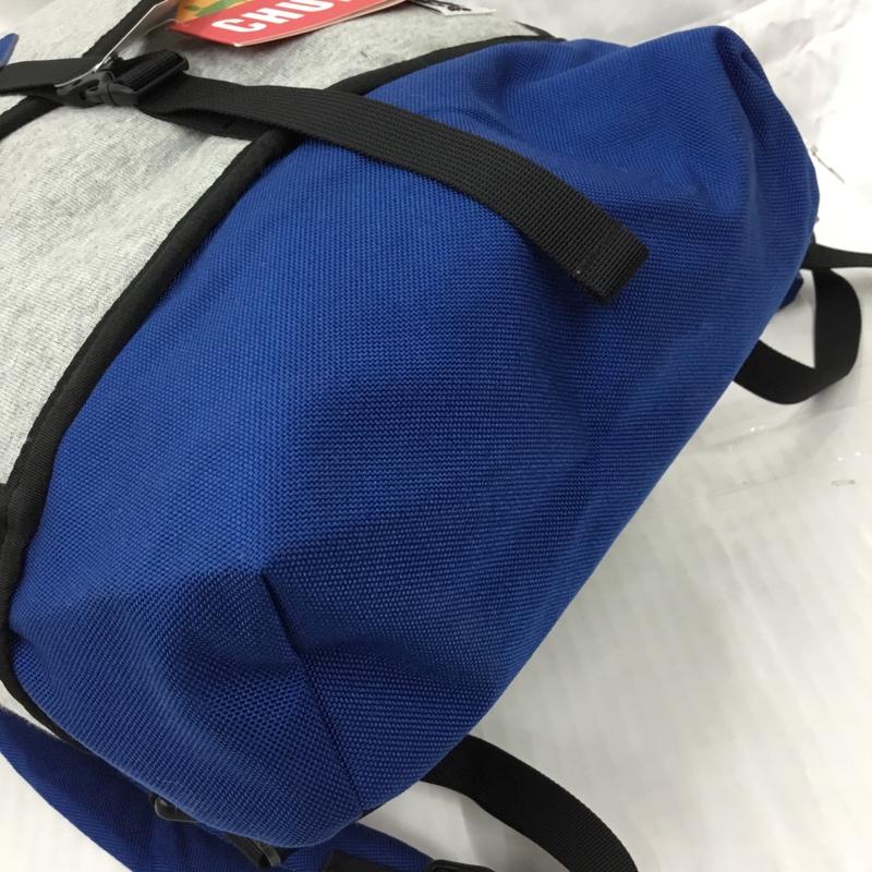 チャムス CHUMS リュックサック、デイパック リュックサック、デイバッグ Reversible Back Pack Sweat Nylon リバーシブル タグ付き ロゴ、文字 青 / ブルー / X 灰 / グレー / メンズ USED 古着 中古 10103604