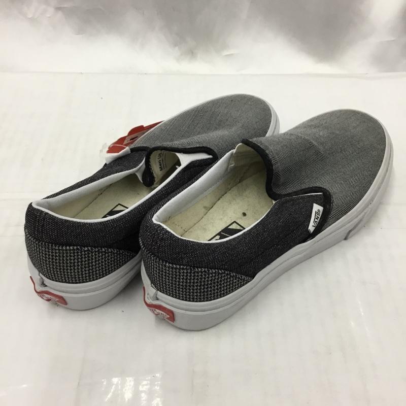 バンズ VANS スリッポン スリッポン US6.5 スニーカー ヘリンボーン US:6.5 ロゴ、文字 黒 / ブラック / X 白 / ホワイト / レディース USED 古着 中古 10103622