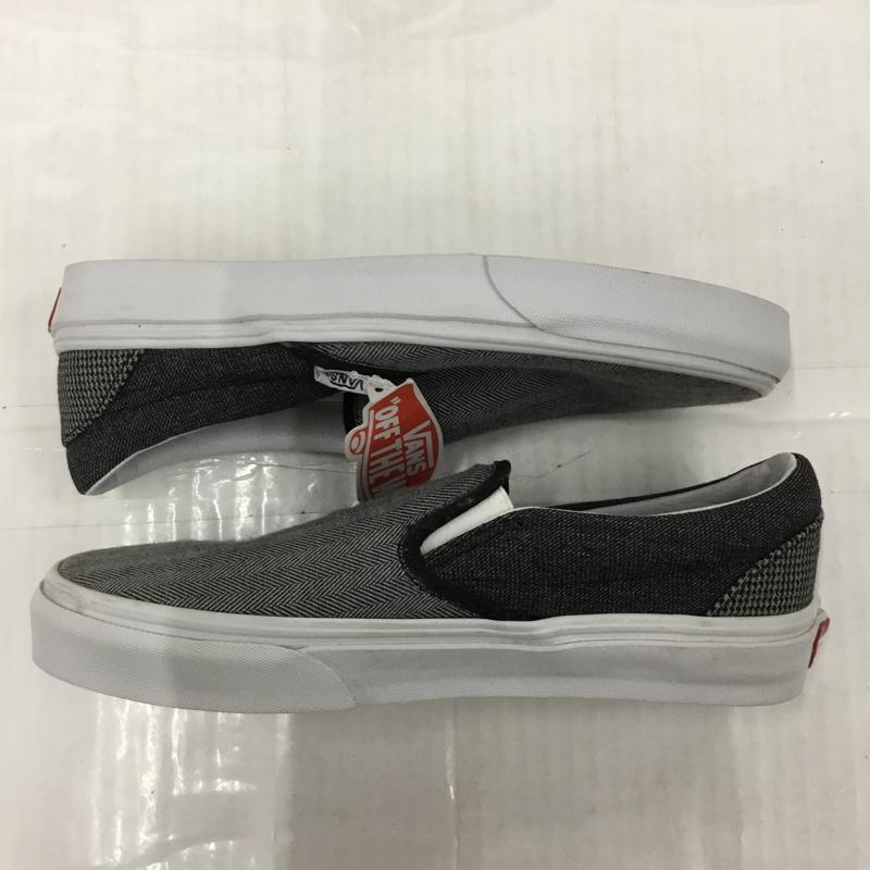バンズ VANS スリッポン スリッポン US6.5 スニーカー ヘリンボーン US:6.5 ロゴ、文字 黒 / ブラック / X 白 / ホワイト / レディース USED 古着 中古 10103622