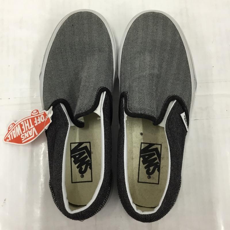 バンズ VANS スリッポン スリッポン US6.5 スニーカー ヘリンボーン US:6.5 ロゴ、文字 黒 / ブラック / X 白 / ホワイト / レディース USED 古着 中古 10103622