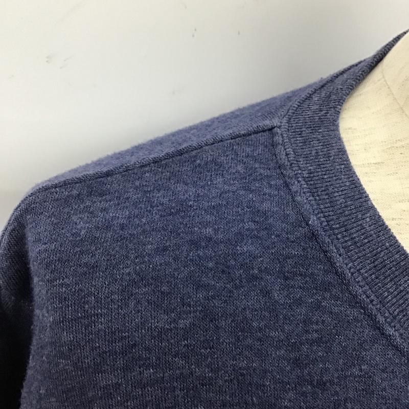 ローズ バッド カップルズ ROSE BUD COUPLES トレーナー 長袖 S-MCT-13225 裏起毛 M ロゴ、文字 紺 / ネイビー / X アイボリー / アイボリー / メンズ USED 古着 中古 10103627