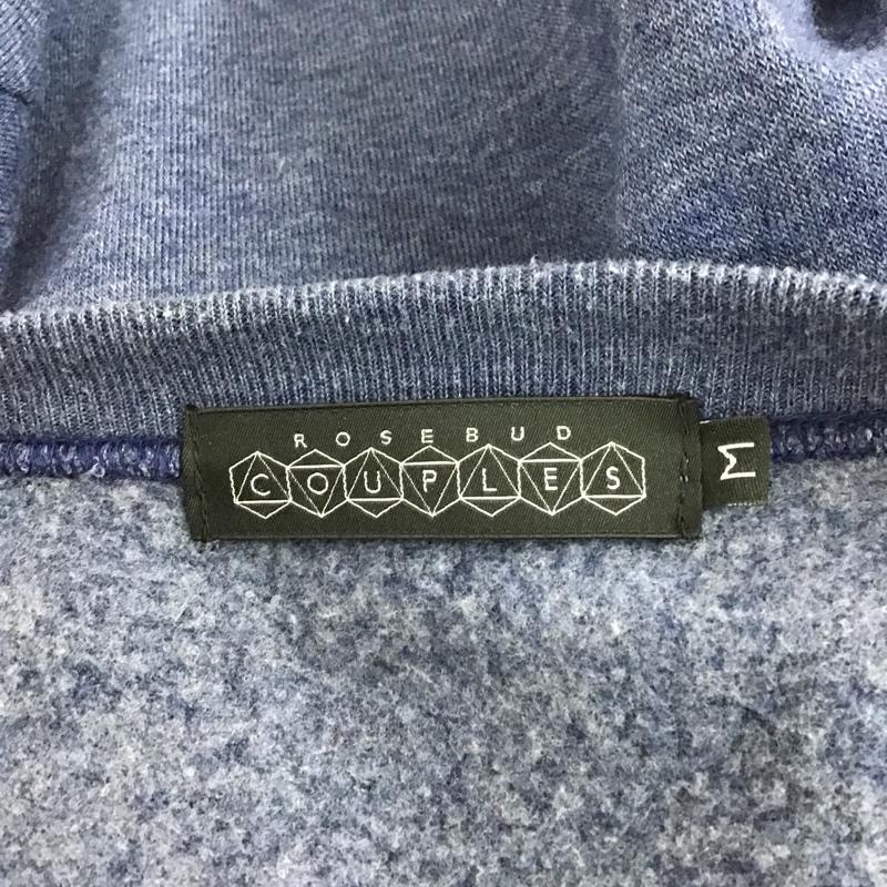 ローズ バッド カップルズ ROSE BUD COUPLES トレーナー 長袖 S-MCT-13225 裏起毛 M ロゴ、文字 紺 / ネイビー / X アイボリー / アイボリー / メンズ USED 古着 中古 10103627