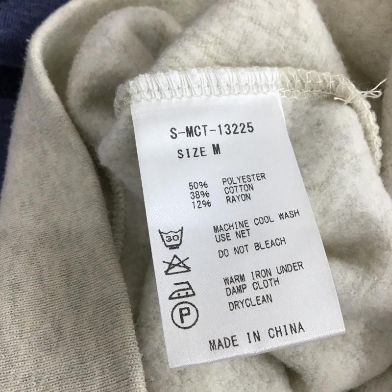 ローズ バッド カップルズ ROSE BUD COUPLES トレーナー 長袖 S-MCT-13225 裏起毛 M ロゴ、文字 紺 / ネイビー / X アイボリー / アイボリー / メンズ USED 古着 中古 10103627