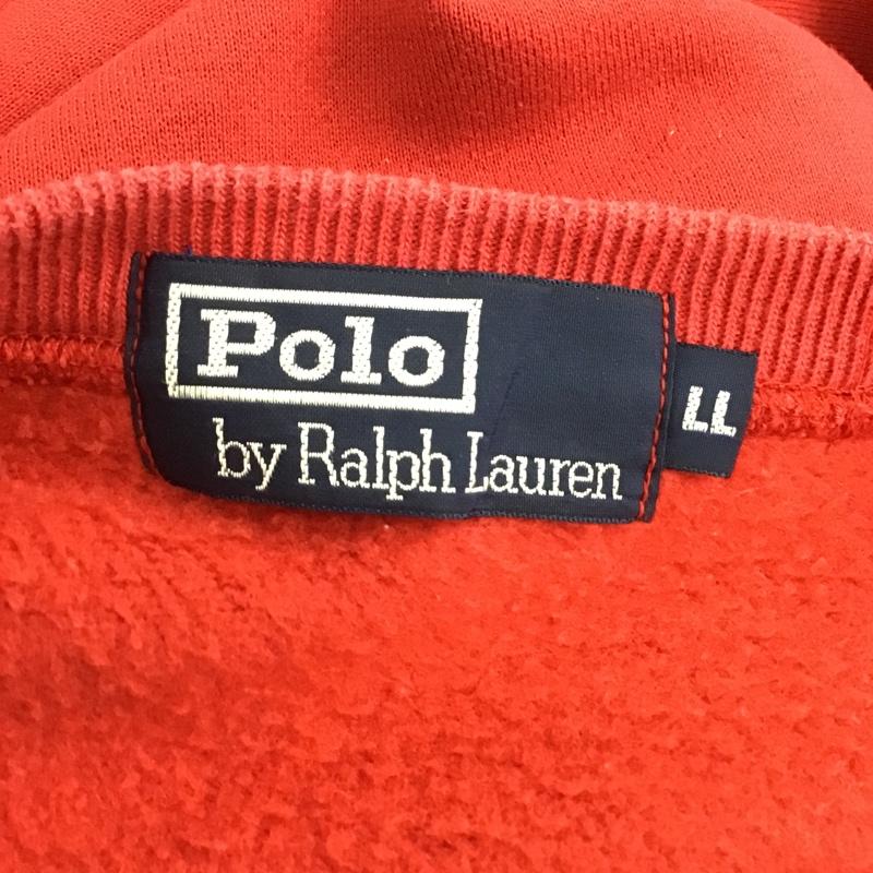 ポロバイラルフローレン Polo by RALPH LAUREN トレーナー 長袖 KK-RL-HA-0104 スウェット 裏起毛 ラグランスリーブ LL ワンポイント 赤 / レッド / メンズ USED 古着 中古 10103630