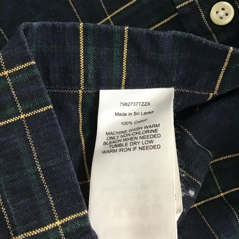 ラルフローレン RALPHLAUREN シャツ、ブラウス 長袖 ボタンダウン チェック L ワンポイント 紺 / ネイビー / X 緑 / グリーン / X 黄 / イエロー / メンズ USED 古着 中古 10103631