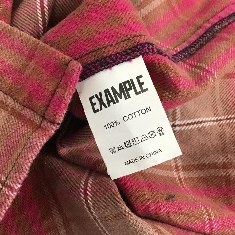 イグザンプル EXAMPLE シャツ、ブラウス 長袖 グラデーション M チェック マルチカラー / マルチカラー / メンズ USED 古着 中古 10103632