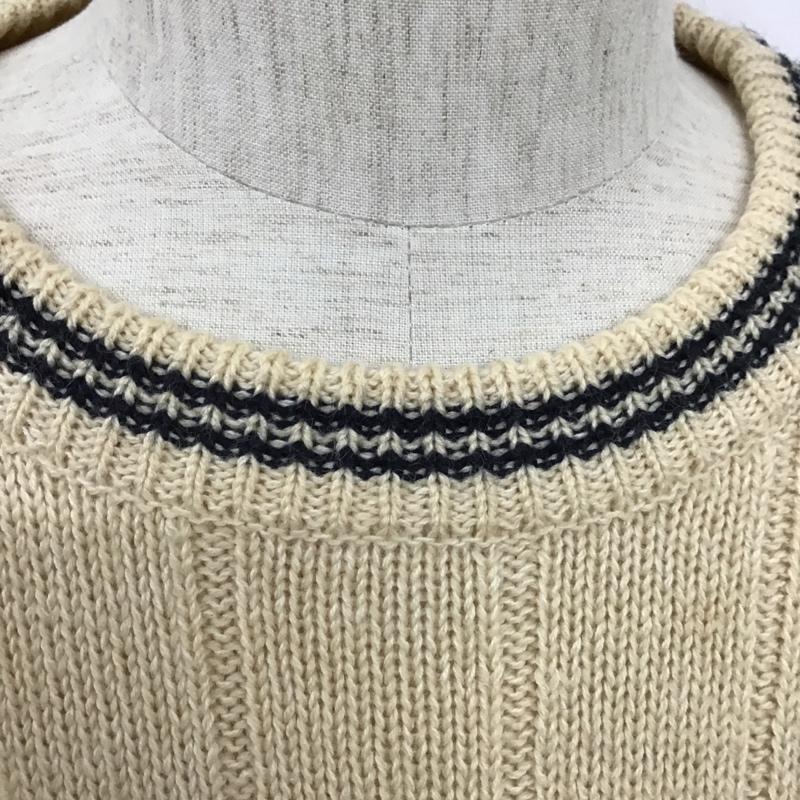 トミーヒルフィガー TOMMY HILFIGER ニット、セーター 長袖 クルーネック コットン ウール M ワンポイント 紺 / ネイビー / X えんじ / ワインレッド / X アイボリー / アイボリー / メンズ USED 古着 中古 10103635