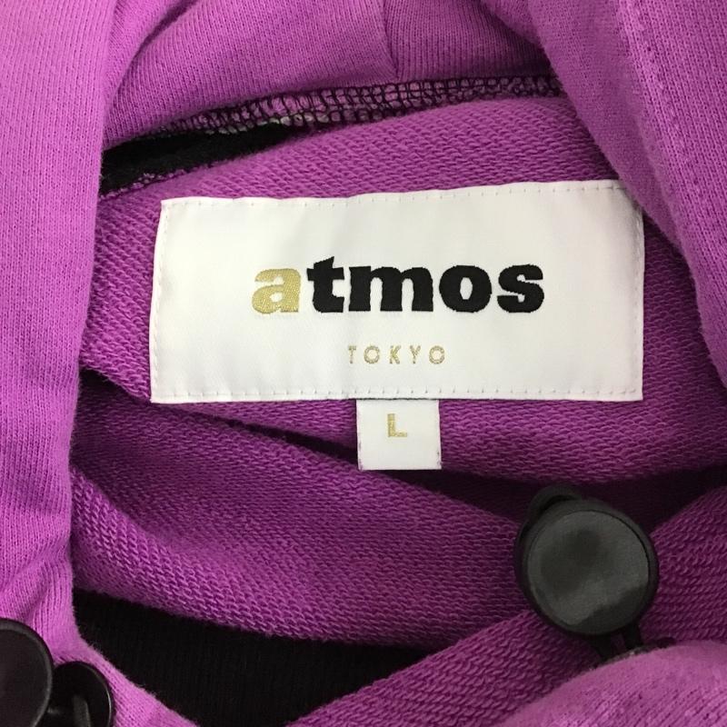 アトモス atmos パーカー 長袖 パッチワーク フーディー プルオーバー L ロゴ、文字 マルチカラー / マルチカラー / メンズ USED 古着 中古 10103639