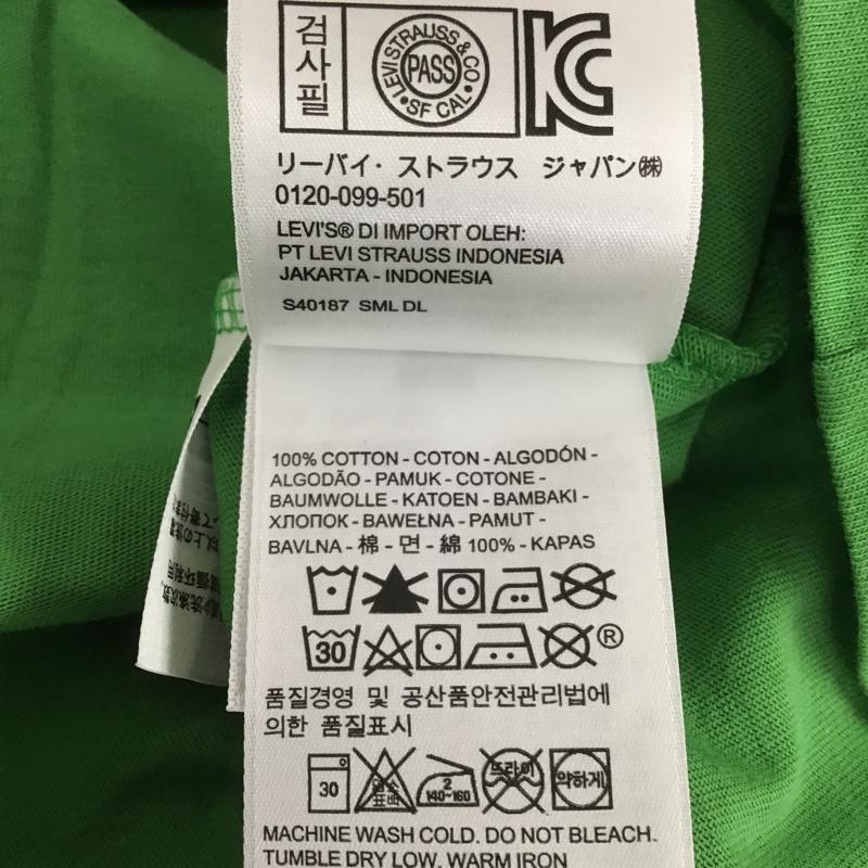 リーバイス Levi's Tシャツ 半袖 22491-0202 クルーネック M ロゴ、文字 緑 / グリーン / メンズ USED 古着 中古 10103682