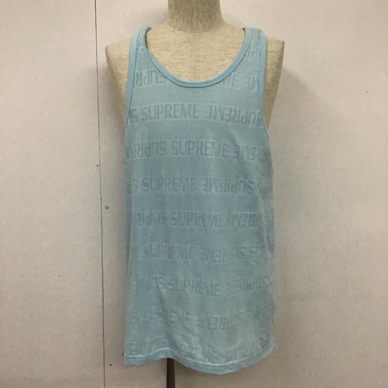 シュプリーム Supreme タンクトップ タンクトップ ノースリーブ 18SS Mesh Stripe Tank Top M ロゴ、文字 水色 / ライトブルー / メンズ USED 古着 中古 10103688
