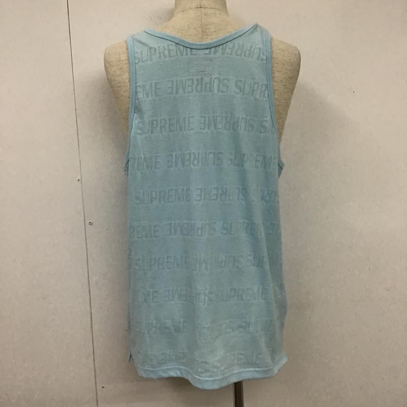 シュプリーム Supreme タンクトップ タンクトップ ノースリーブ 18SS Mesh Stripe Tank Top M ロゴ、文字 水色 / ライトブルー / メンズ USED 古着 中古 10103688