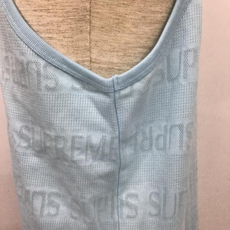 シュプリーム Supreme タンクトップ タンクトップ ノースリーブ 18SS Mesh Stripe Tank Top M ロゴ、文字 水色 / ライトブルー / メンズ USED 古着 中古 10103688