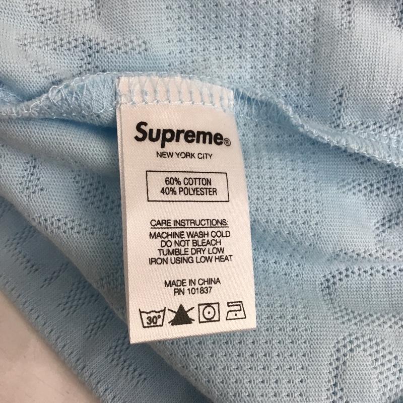 シュプリーム Supreme タンクトップ タンクトップ ノースリーブ 18SS Mesh Stripe Tank Top M ロゴ、文字 水色 / ライトブルー / メンズ USED 古着 中古 10103688