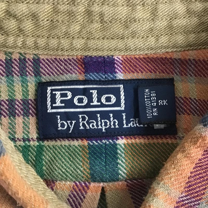 ポロバイラルフローレン Polo by RALPH LAUREN シャツ、ブラウス 長袖 エルボーパッチ M チェック マルチカラー / マルチカラー / メンズ USED 古着 中古 10103694