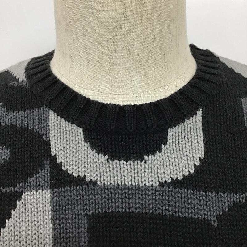 シュプリーム Supreme ニット、セーター 長袖 18FW Big Letters Sweater ロゴ S 総柄 黒 / ブラック / X ダークグレー / ダークグレー / X 灰 / グレー / メンズ USED 古着 中古 10103695