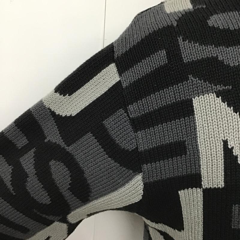 シュプリーム Supreme ニット、セーター 長袖 18FW Big Letters Sweater ロゴ S 総柄 黒 / ブラック / X ダークグレー / ダークグレー / X 灰 / グレー / メンズ USED 古着 中古 10103695