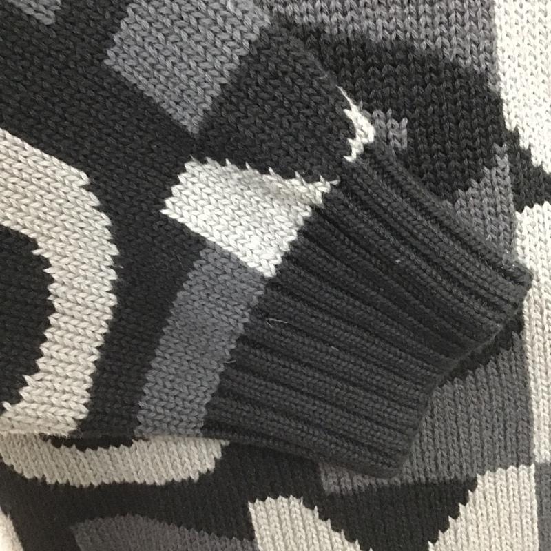 シュプリーム Supreme ニット、セーター 長袖 18FW Big Letters Sweater ロゴ S 総柄 黒 / ブラック / X ダークグレー / ダークグレー / X 灰 / グレー / メンズ USED 古着 中古 10103695