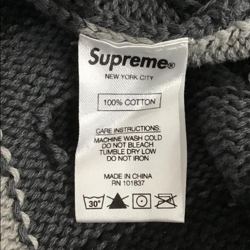 シュプリーム Supreme ニット、セーター 長袖 18FW Big Letters Sweater ロゴ S 総柄 黒 / ブラック / X ダークグレー / ダークグレー / X 灰 / グレー / メンズ USED 古着 中古 10103695