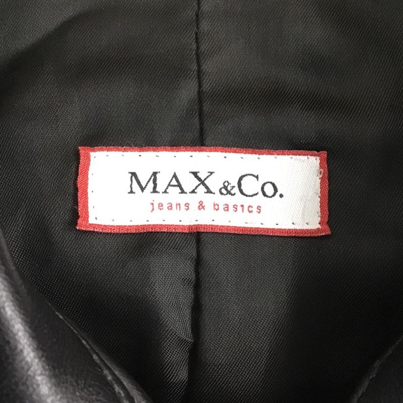 マックスアンドコー MAX&CO ジャケット、上着 ジャケット、ブレザー レザージャケット カジュアルジャケット カラージャケット 42 無地 黒 / ブラック / レディース USED 古着 中古 10103705