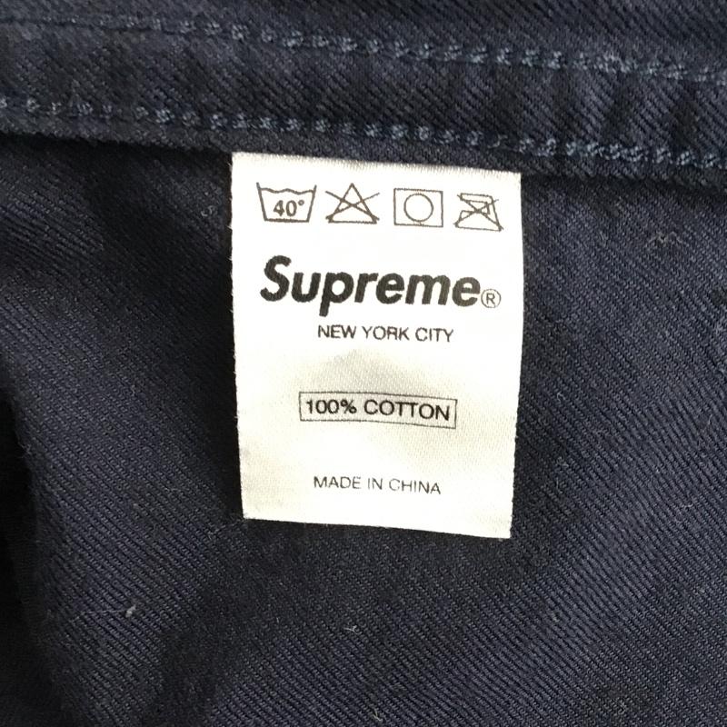 シュプリーム Supreme シャツ、ブラウス 長袖 ワークシャツ S 無地 紺 / ネイビー / メンズ USED 古着 中古 10103713