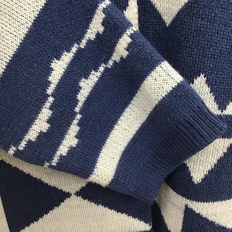 アズールバイマウジー AZUL BY MOUSSY カーディガン 長袖 250AAW70-A283 長袖ニットカーディガン ネイティブ柄長袖ロングガウン 総柄 S ネイティブ柄 白 / ホワイト / X 青 / ブルー / レディース USED 古着 中古 10103714