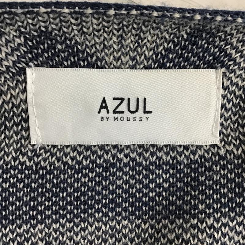 アズールバイマウジー AZUL BY MOUSSY カーディガン 長袖 250AAW70-A283 長袖ニットカーディガン ネイティブ柄長袖ロングガウン 総柄 S ネイティブ柄 白 / ホワイト / X 青 / ブルー / レディース USED 古着 中古 10103714