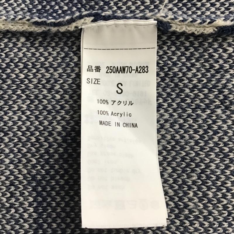 アズールバイマウジー AZUL BY MOUSSY カーディガン 長袖 250AAW70-A283 長袖ニットカーディガン ネイティブ柄長袖ロングガウン 総柄 S ネイティブ柄 白 / ホワイト / X 青 / ブルー / レディース USED 古着 中古 10103714