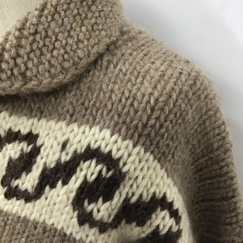 古着 USED ニット、セーター 長袖 長袖ニット リブニット セーター Vネックカットソー M 総柄 茶 / ブラウン / メンズ USED 古着 中古 10103723