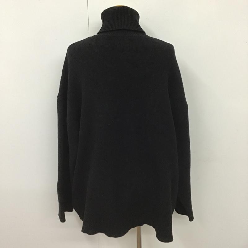 ストライプフォークリエイティブ Stripes For Creative ニット、セーター 長袖 長袖ニットカットソー ニット セーター タートルネックニット XXL 無地 黒 / ブラック / メンズ USED 古着 中古 10103738