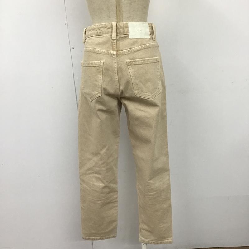 ザラ ZARA パンツ デニム、ジーンズ デニムパンツ ストレートパンツ ジーンズ カジュアルパンツ 34インチ 無地 ベージュ / ベージュ /  レディース USED 古着 中古 10103750