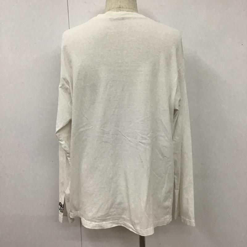ディースクエアード2 DSQUARED2 カットソー 長袖 ロンT ロゴ XL 刺繍 白 / ホワイト / メンズ USED 古着 中古 10103760