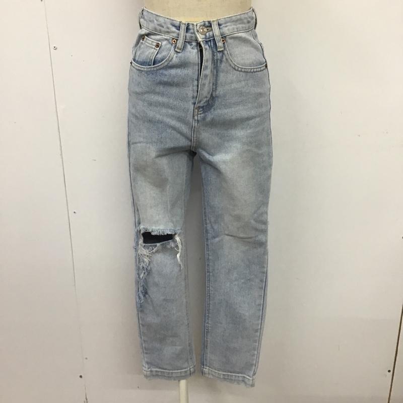 エムピーストゥディオ M.P Studios パンツ デニム、ジーンズ BIRD H.K CSS19 ダメージ 1 無地 青 / ブルー /  レディース USED 古着 中古 10103769